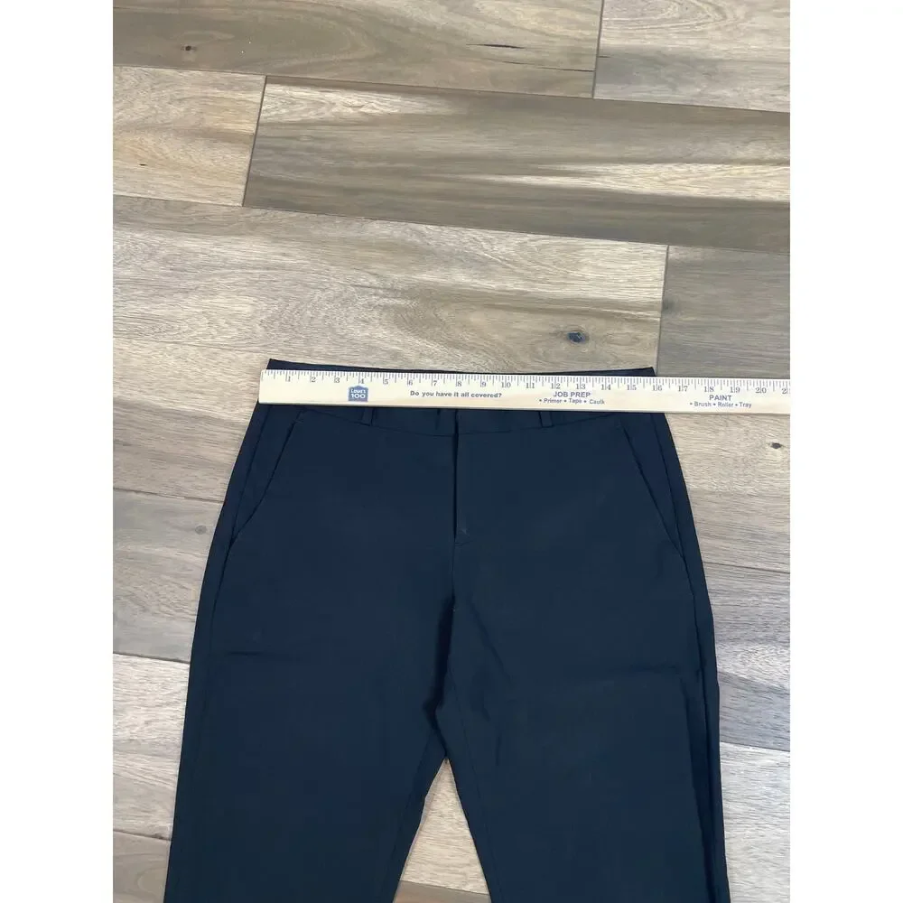 Banana Republic Ryan Pants Size 6S Black Wool Blend Mid Rise Tailored Ankle